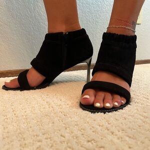 Free People black suede heels in the excellent condition size 39